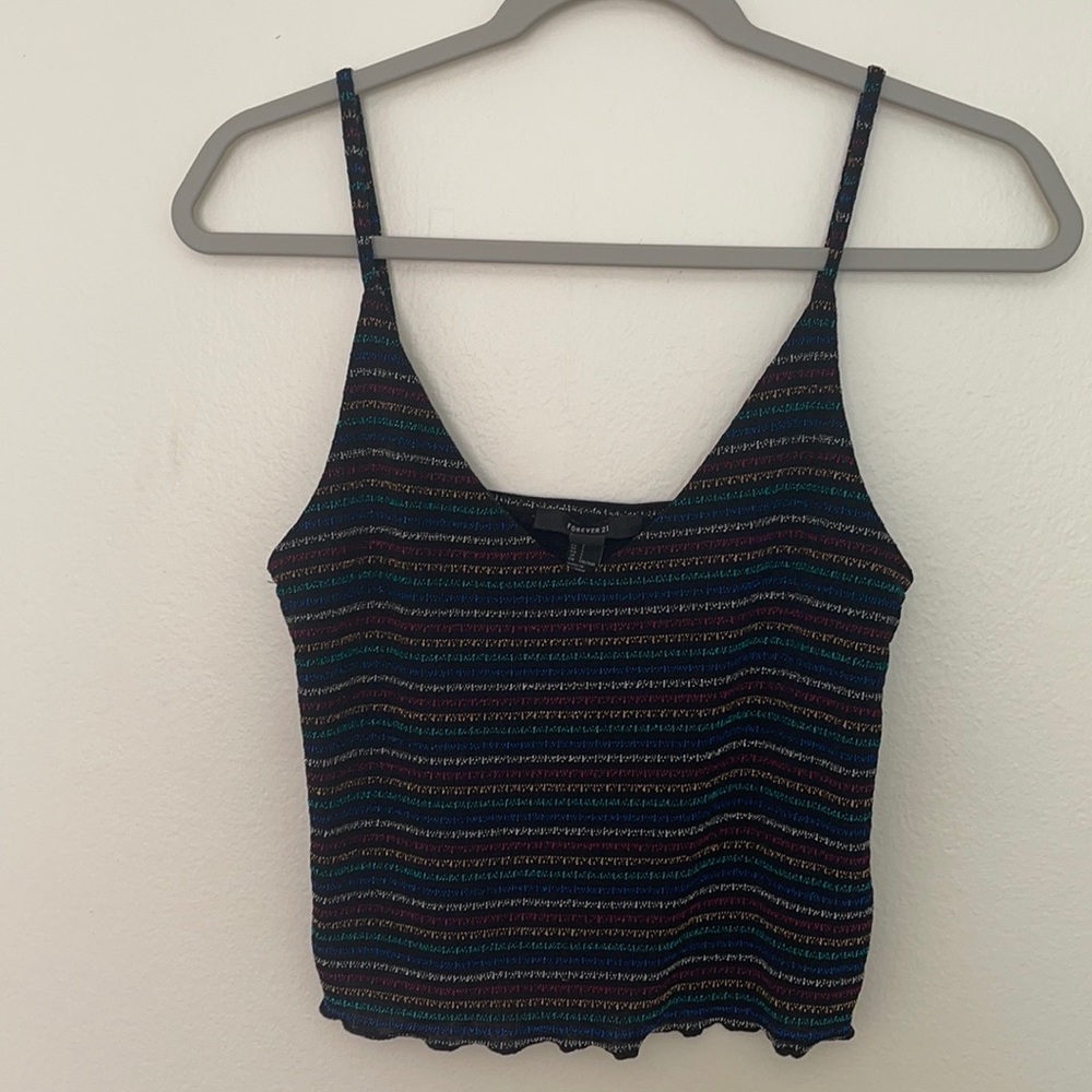 Sparking striped tank top